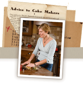 Julia Usher baking in her home kitchen